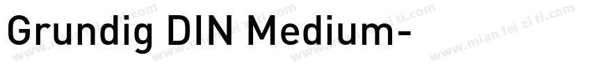 Grundig DIN Medium字体转换